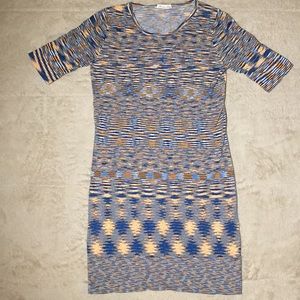 Stretch patterned bodycon dress